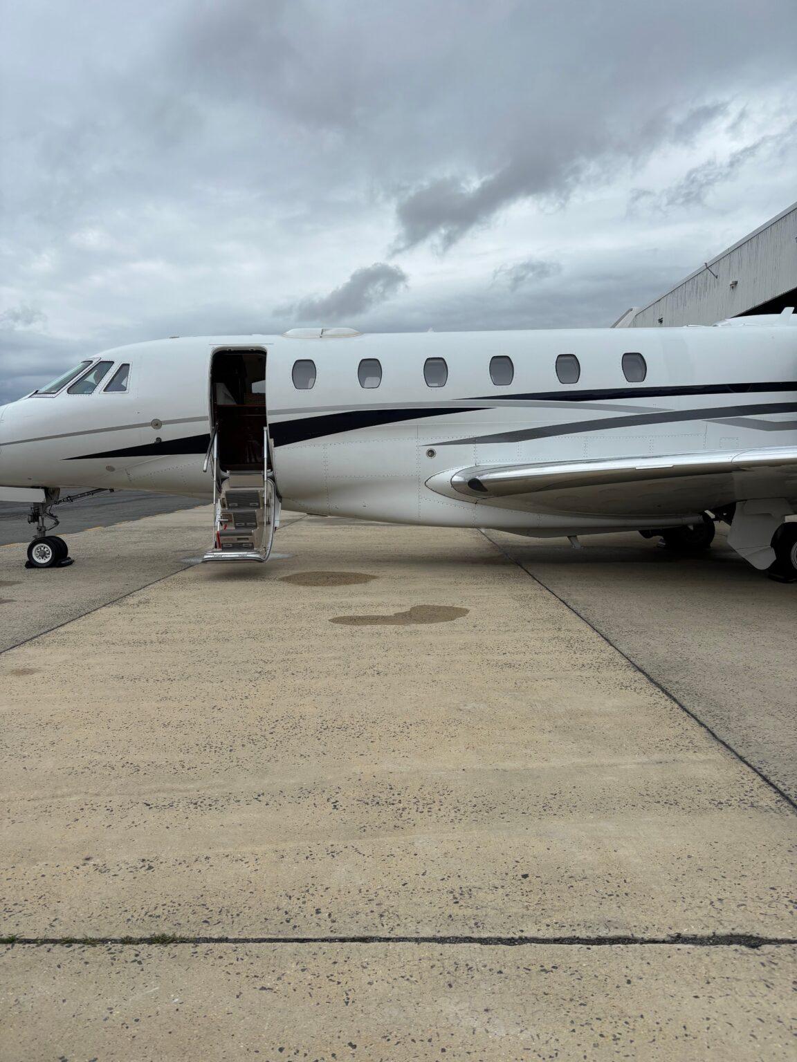 Business aircraft on the ramp